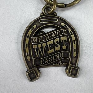 Vintage The WIld-Wild West Casino At Park Place Horseshoe Keychain Keyring 1.5"